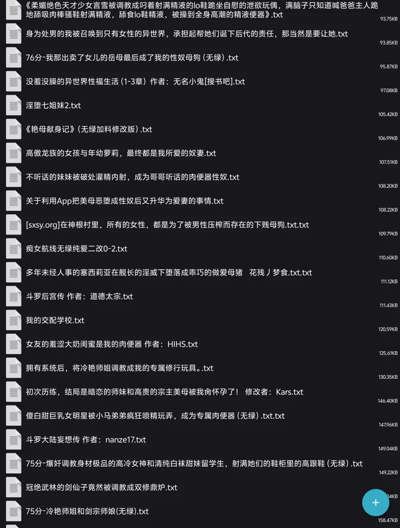 合集 [2币]10MB小说合集附件可以直接下载加2篇预览【+10MB】