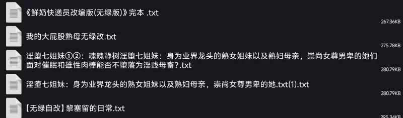 合集 [2币]10MB小说合集附件可以直接下载加2篇预览【+10MB】