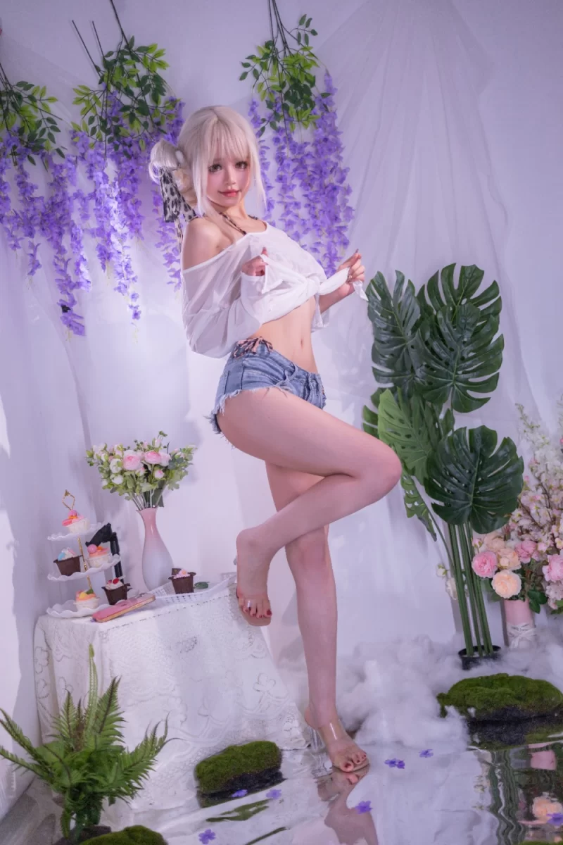 国产coser 星黛鹿鹿i – NO.007 罩纱豹纹泳装 [41P-491M]【41p+497m】