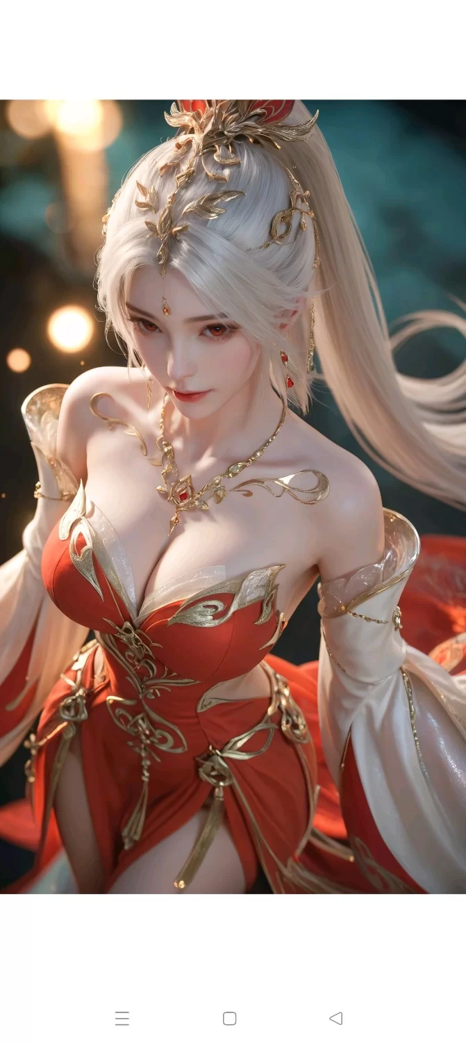 动漫 AI绘画 完美世界 绝美白发火灵儿墨迹（精美4K）【254P+738M】
