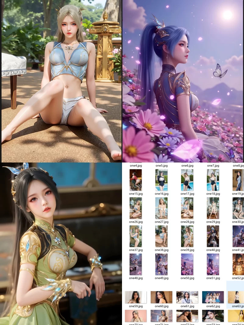 动漫 国漫女神，公孙杏、宁姚、稚圭、王冬儿、青霜、陆雪琪【6套446P+3.5G】