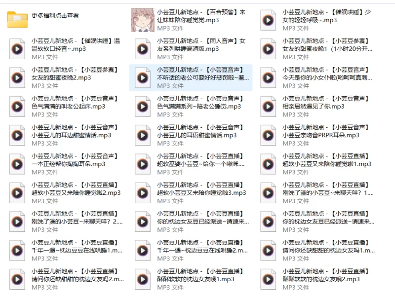 ASMR B站原小芸豆儿福利新地点ASMR音声合集【35a+1.82GB】