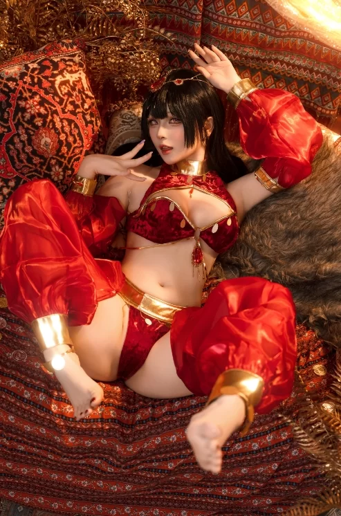 国产coser 屿鱼 - 碧蓝航线 大凤舞娘 新年特典 50P-449M【50P+449M】