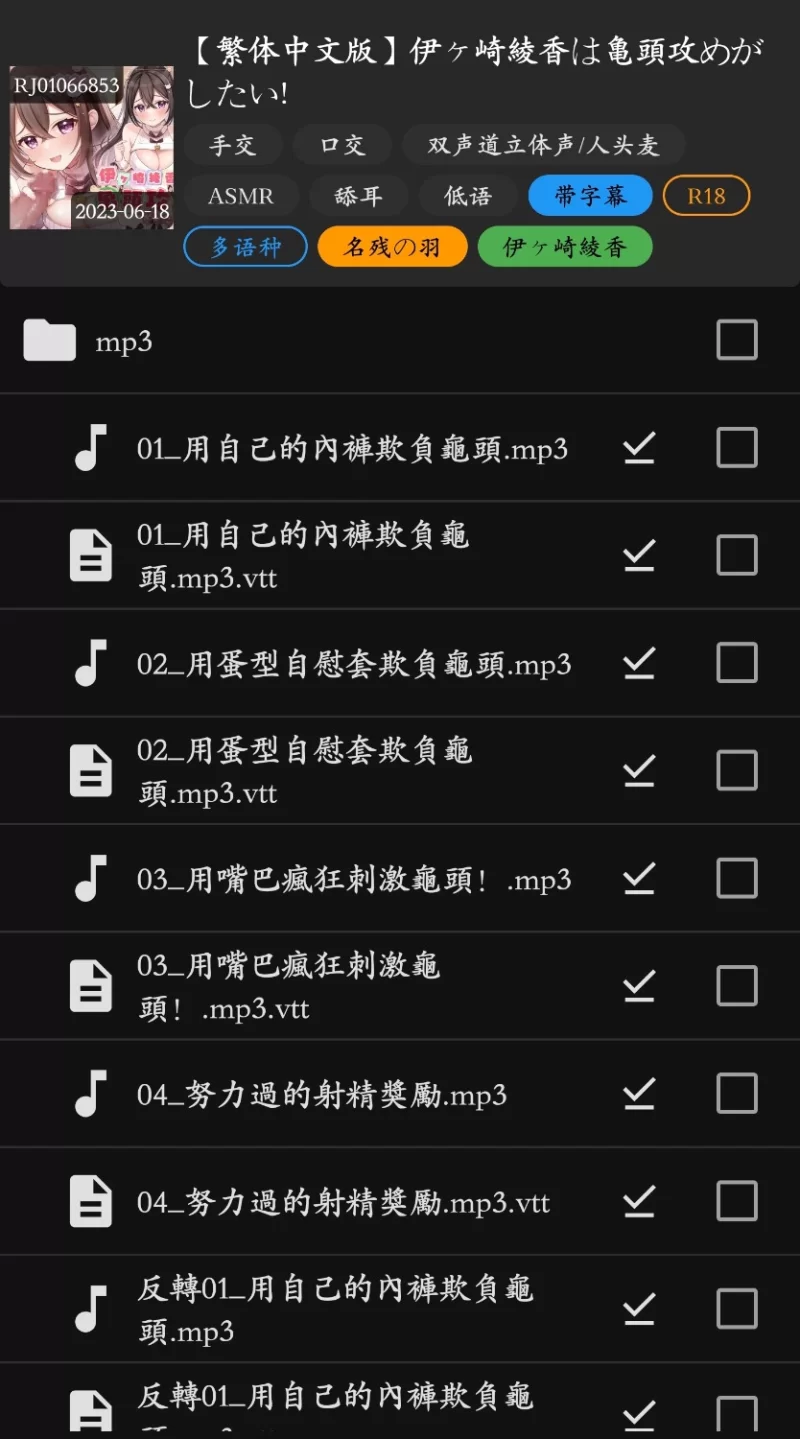 性爱录音 RJ1066853，龟头特工【n+1.1G】