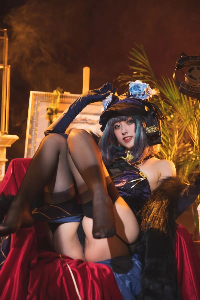 国产coser 冬马路纱－碧蓝航线 柴郡旗袍 [53P-640MB]【53P+640M】