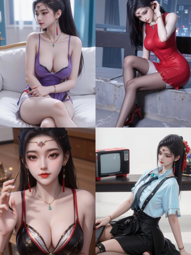 动漫 国漫女神，柳七月、公孙杏、宁姚、徐欣、清漪【5套，743P+13G】
