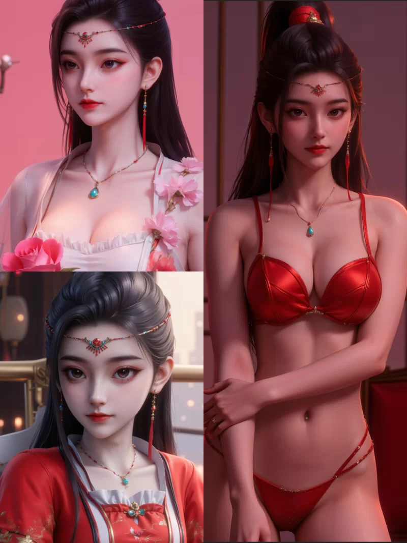 动漫 国漫女神，柳七月、公孙杏、宁姚、徐欣、清漪【5套，743P+13G】