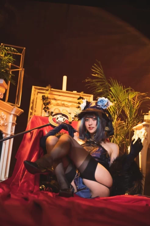 国产coser 冬马路纱 - 碧蓝航线 柴郡旗袍 53P-640M【53P+640M】