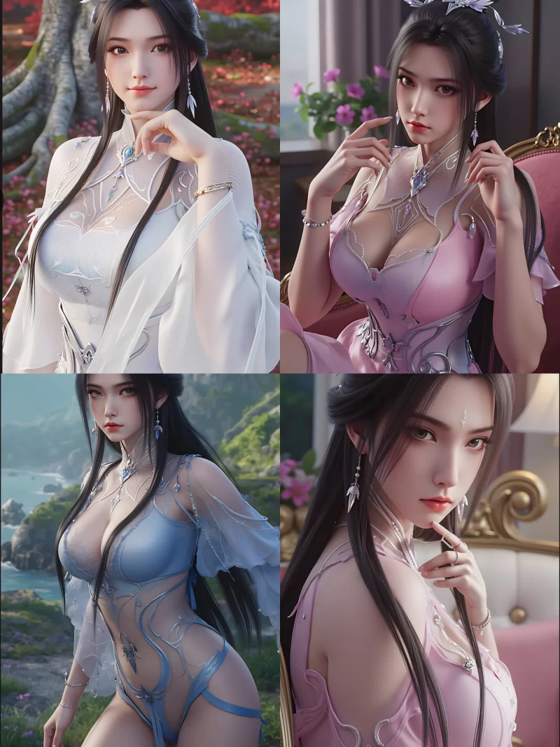 动漫 国漫女神，公孙杏、宁姚、稚圭、王冬儿、青霜、陆雪琪【6套446P+3.5G】