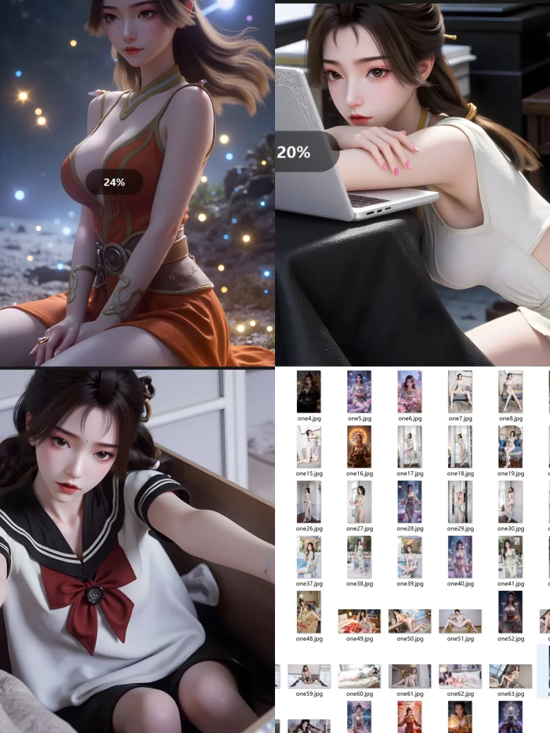 动漫 国漫女神，公孙杏、宁姚、稚圭、王冬儿、青霜、陆雪琪【6套446P+3.5G】