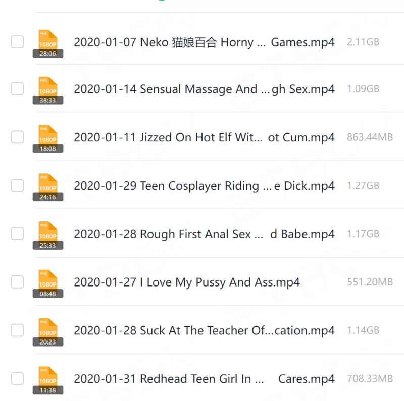 合集 [Mollyredwolf]2020年1月合集[按时间线整理完毕]【8v+8.84g】