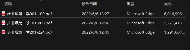 合集类 步非烟第一季1-224【1+12g】