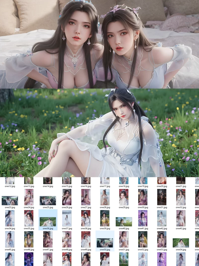 动漫 国漫女神，公孙杏、宁姚、稚圭、王冬儿、青霜、陆雪琪【6套446P+3.5G】