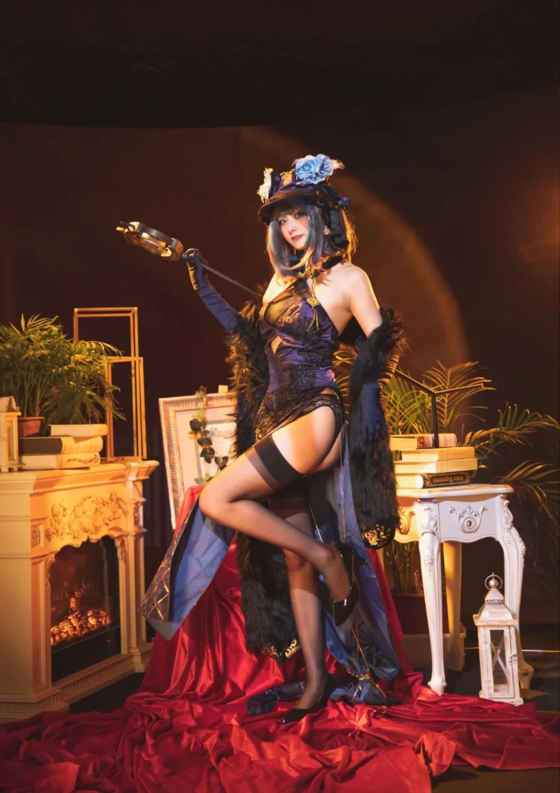 国产coser 冬马路纱－碧蓝航线 柴郡旗袍 [53P-640MB]【53P+640M】