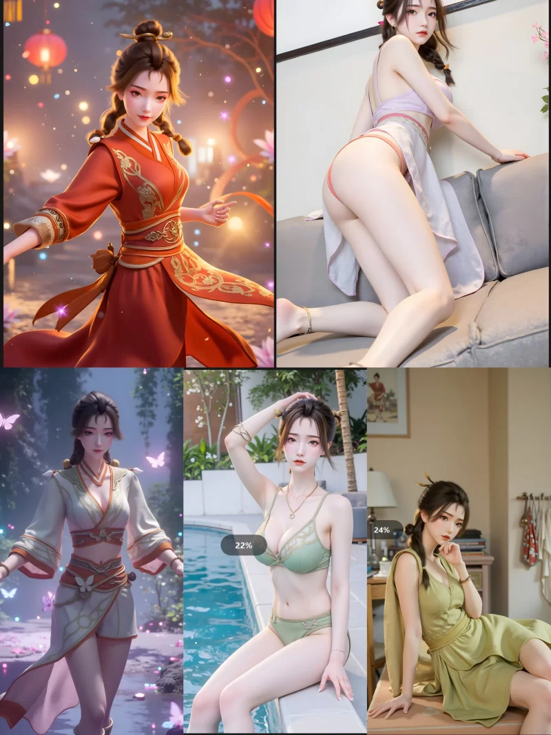 动漫 国漫女神，公孙杏、宁姚、稚圭、王冬儿、青霜、陆雪琪【6套446P+3.5G】