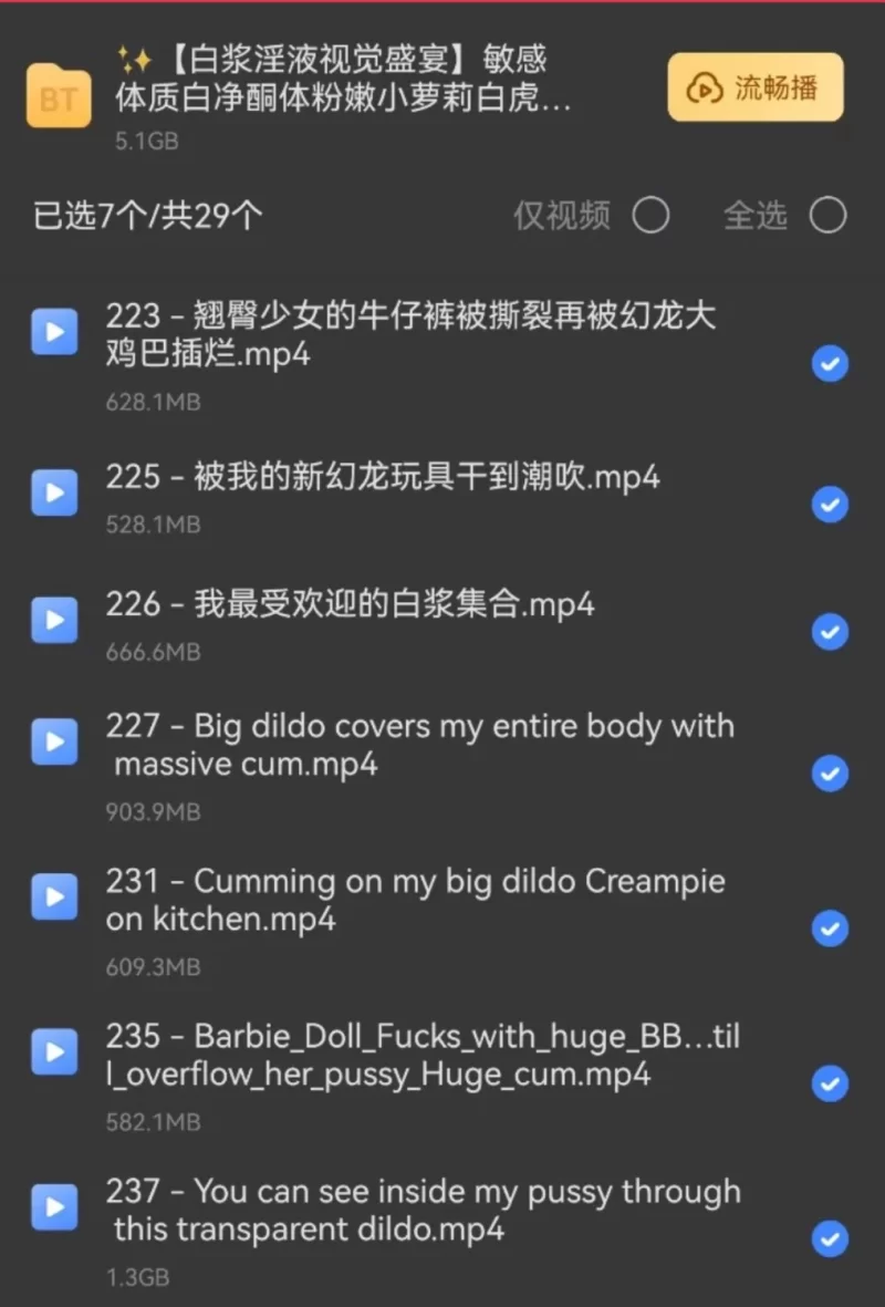福利姬 白浆淫液视觉盛宴 敏感体质白净酮体粉嫩小萝莉白虎名器「Creamy Spot」【7v+5g】