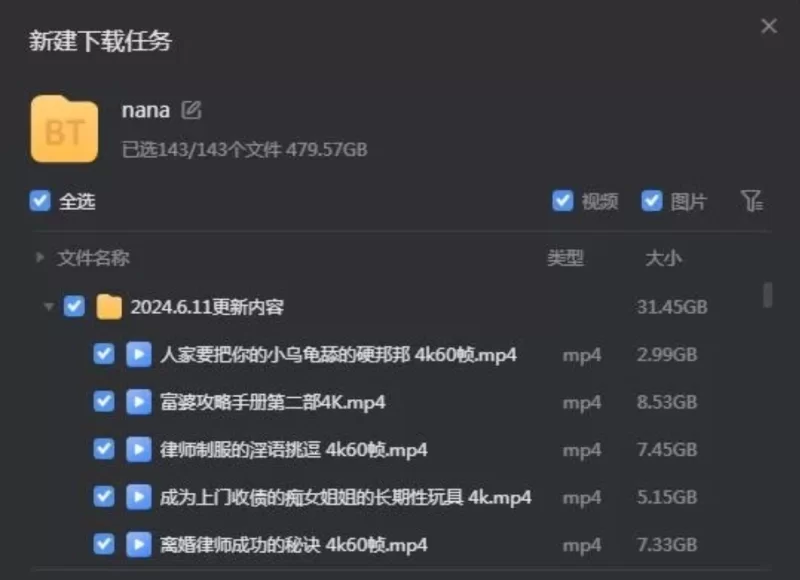 自拍 娜娜4K超大合集【86V+57p+497G】