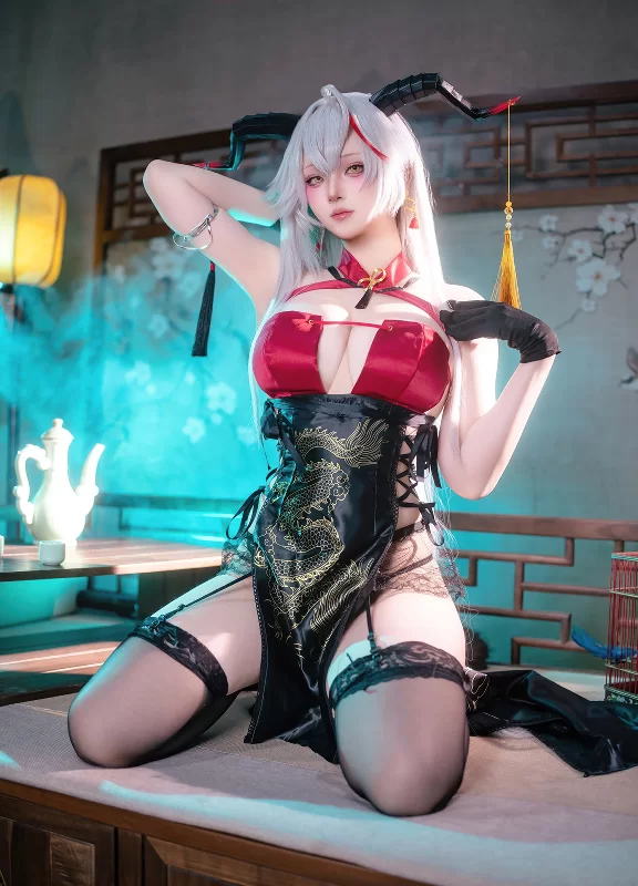 国产coser 屿鱼 - NO.060 碧蓝航线 埃吉尔旗袍【50P+989MB】