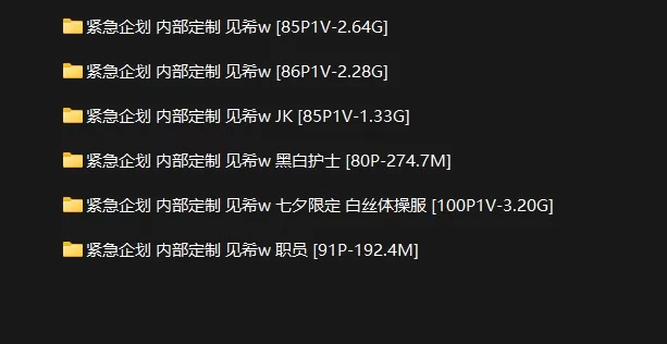 国产模特 紧急企划内部定制见希w6套合集【npnv+9.91g】