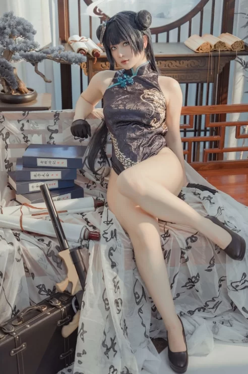 国产coser 前羽&小容仔咕咕咕w - 尼尔2B 双人旗袍 72P-651M【72P+651M】