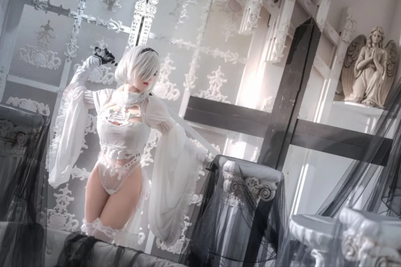 国产coser 桜满三时 2B花嫁 [20P 366MB]【20P+366M】