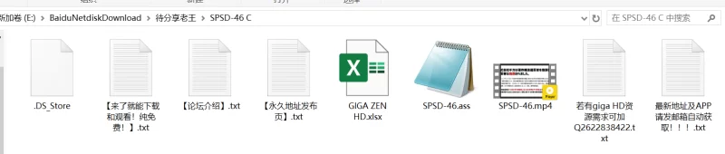 中文字幕 SPSD-46+THZA-00 giga原档高清1080P+6000kbps带外挂字幕版【4V+9.33G】