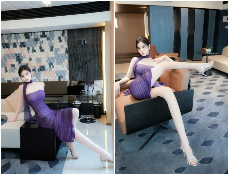 美女御姐 [私房加密破解] 秀人网 晚苏erikaki  紫色透视连衣裙 写【2+2530MB】