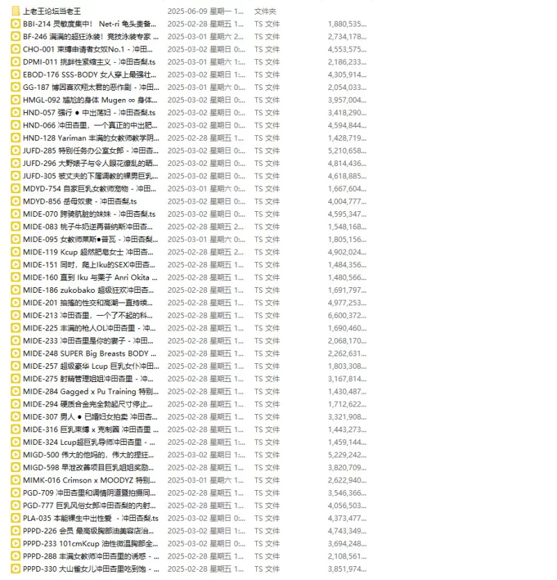 合集 [合集] [自行打包] 冲田杏梨解码作品合集 [72+234g][度盘]【72v+234g】
