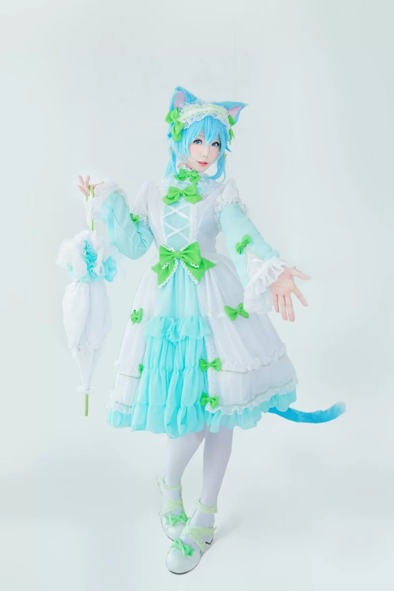 国产coser ElyEE子 猫耳下午茶 [24P 46.08 MB]【24P+46M】