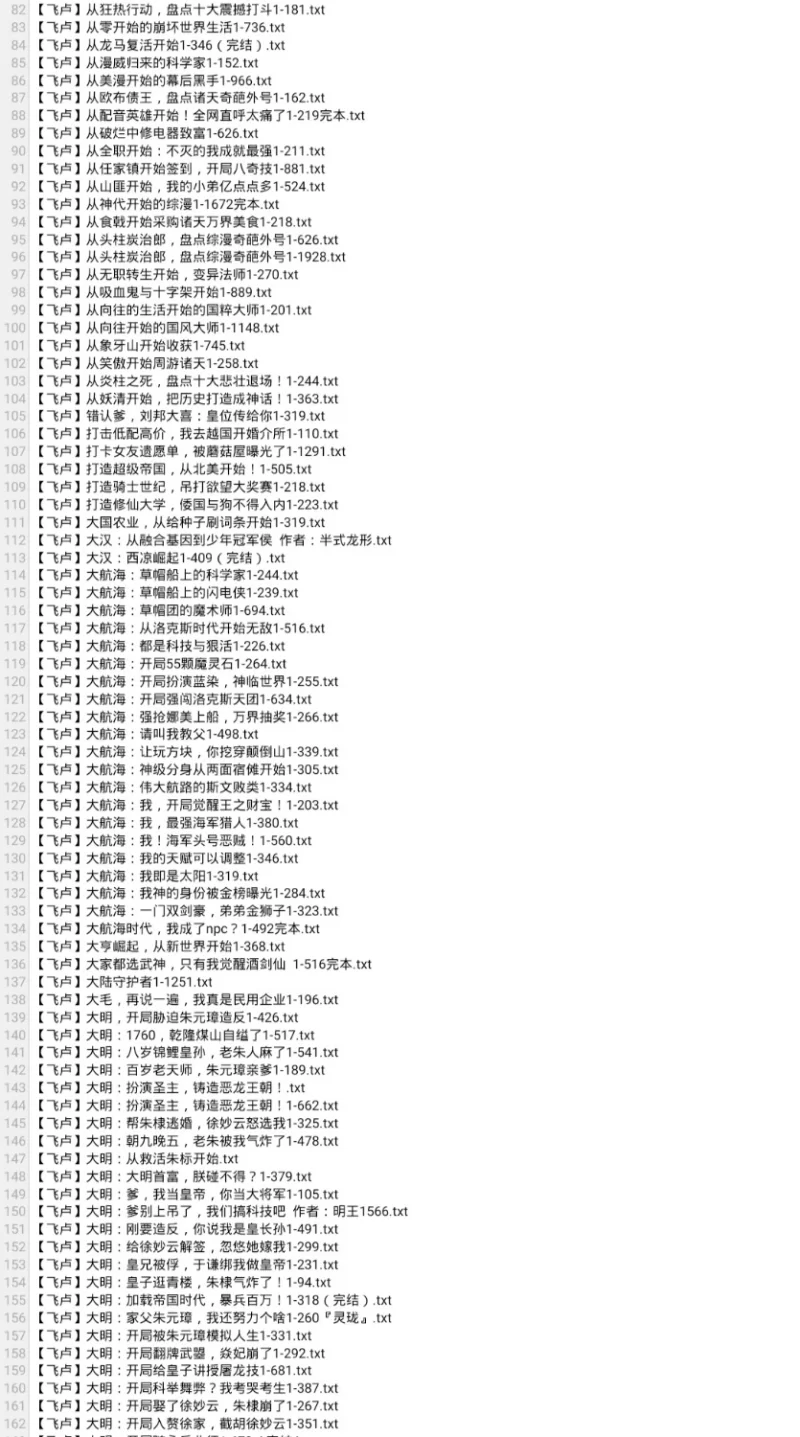 合集 6月16日全是飞卢的200本小说 飞卢 起点 刺猬猫 小说合集【+190M】