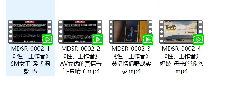 有剧情的 麻豆传媒MDSR-0002《 性，工作者》系列四部合集【4v+4.23g】