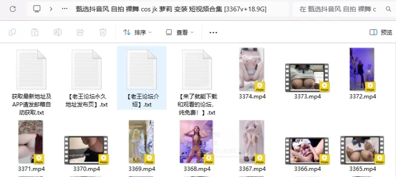 合集 甄选抖音风 自拍 裸舞 cos jk 萝莉 变装 短视频合集 [3367v+18.9G]【3367V+18.9G】