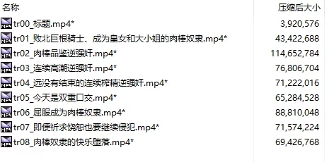 ASMR 被凶恶皇女与反派大小姐抓住后在满足之前永远不会结束的逆强奸后宫【1+577M】