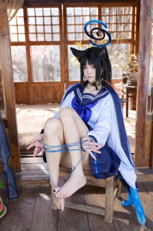 国产coser 九柒喵 - 桐生桔梗 88P-470M【88P+470M】