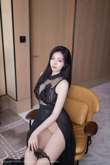 国产模特 [120]［秀人网］NO.8792 安然薄黑蕾丝透视,纤细美腿白嫩豪乳.【81Ｐ+703Ｍ】