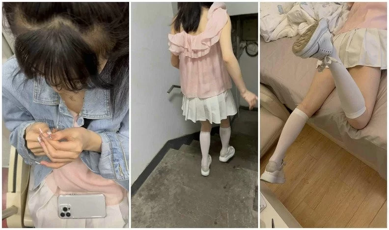 合法萝莉 宿舍各种姿势草JK短裙白丝学妹屌太长妹子有点吃不消【1V+200M】
