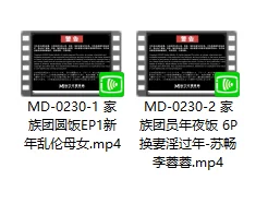合集 麻豆传媒MD-0230家族团圆饭系列两部【2v+2.85g】