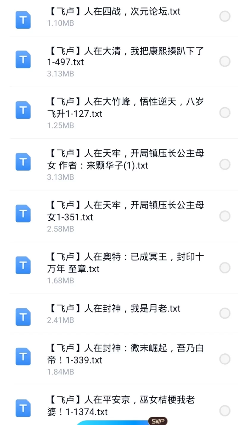 合集 6月9日300本小说  飞卢 起点 刺猬猫 小说合集【+300M】