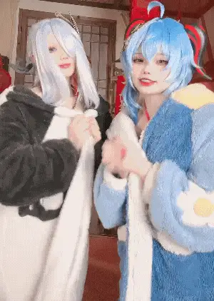 Cosplay 首发，火尧到不行的申鹤甘雨cos【21v+74p+422.71mb】