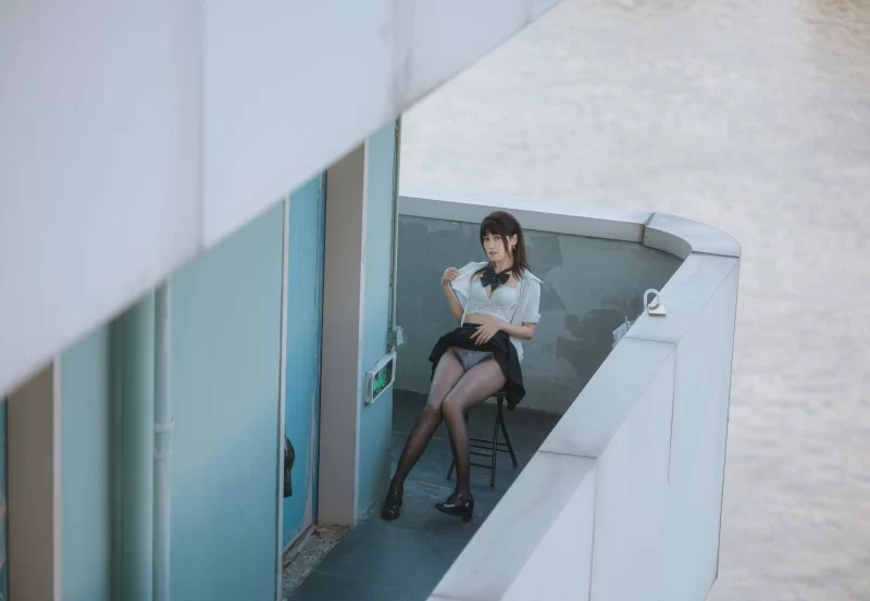 Cosplay 不呆猫 Vol.058 JK学妹户外 [59P-390MB][百度网盘]【59P+390M】