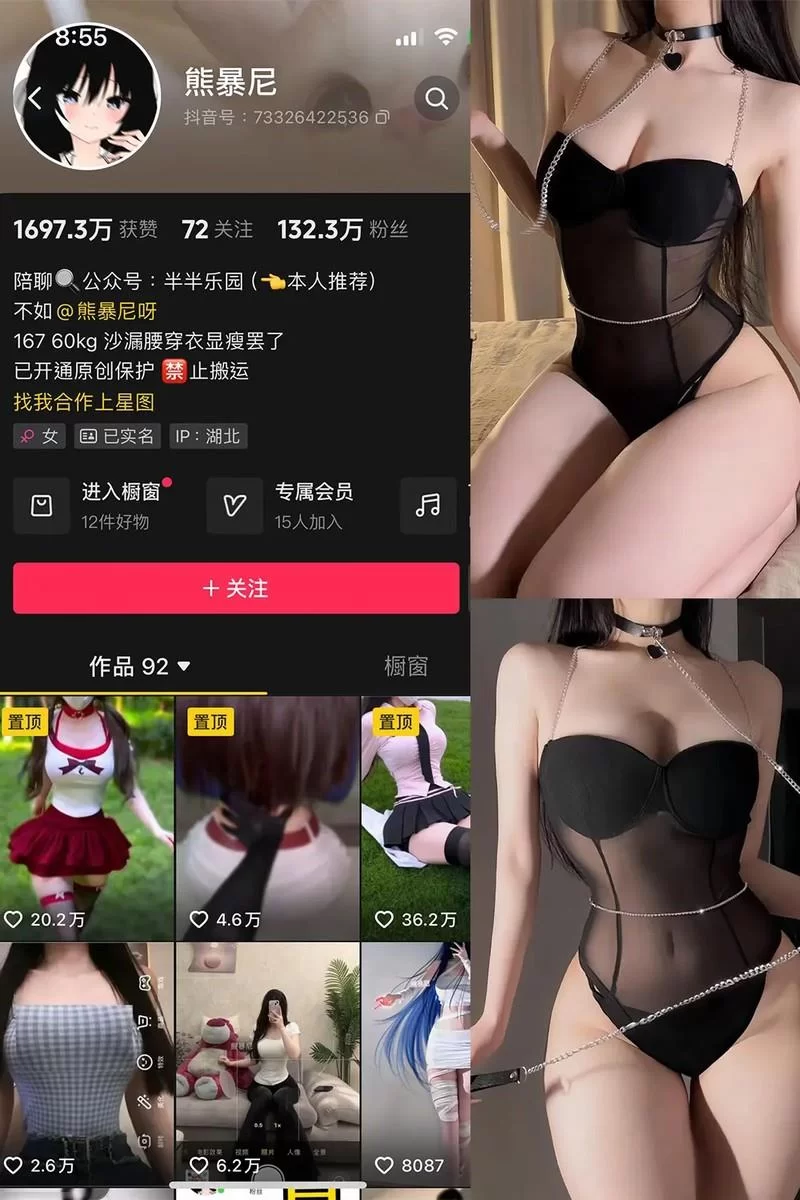 美女御姐 抖音性感御姐[熊暴尼]微密圈4套合集【64p+5v+25m】
