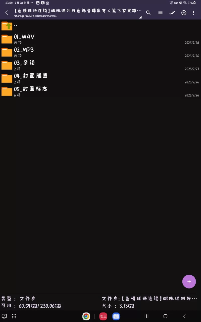 ASMR [简中][色情淫语连锁]哦吼淫叫好色低音爆乳寄人篱下家里蹲的朋友姐姐 ……【7wav+2.82g】