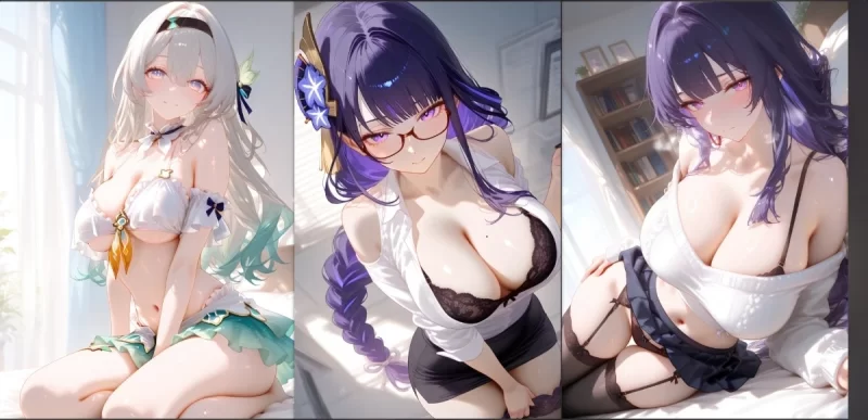 动漫 [AI-Generated]流萤&雷电将军&雷电芽衣 [NAKS]【573p+848mb】