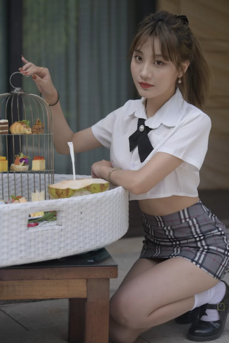 其他 魔镜街拍 - 格子包臀裙美女【1130p+3G】
