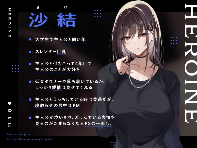 ASMR [简中]最爱的女友的一周NTR记录～你所不知晓的呻吟声～II【9V+3.84G】