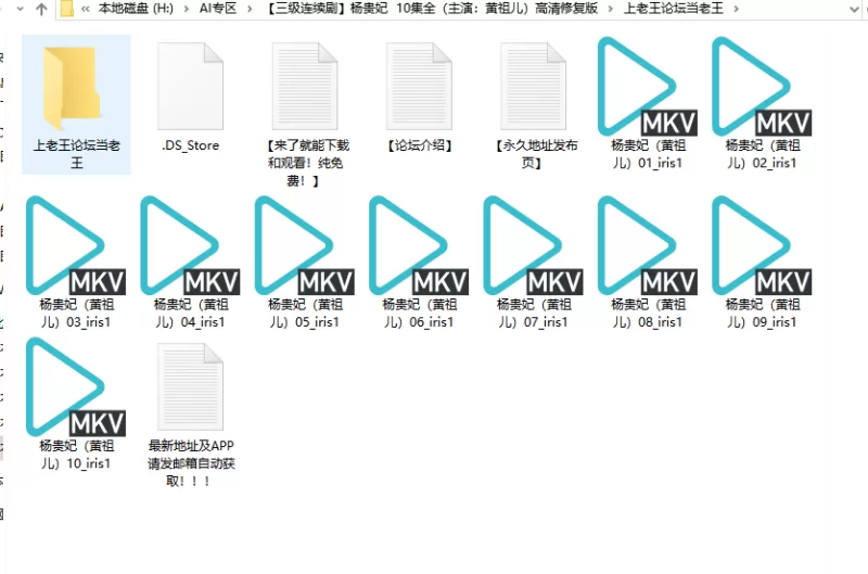 合集 [三级连续剧]杨贵妃  10集全（主演：黄祖儿）高清修复版【10V+38G】