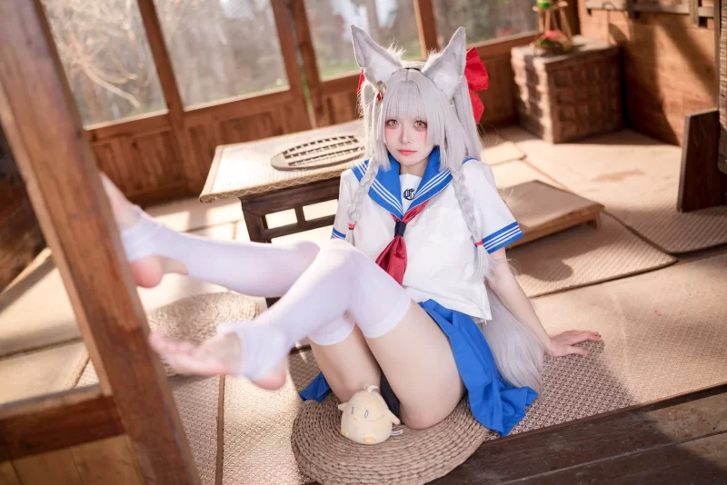 国产coser 足控 九柒喵/九柒aaa 碧蓝航线 朝凪JK[37P]【37P+189MB】