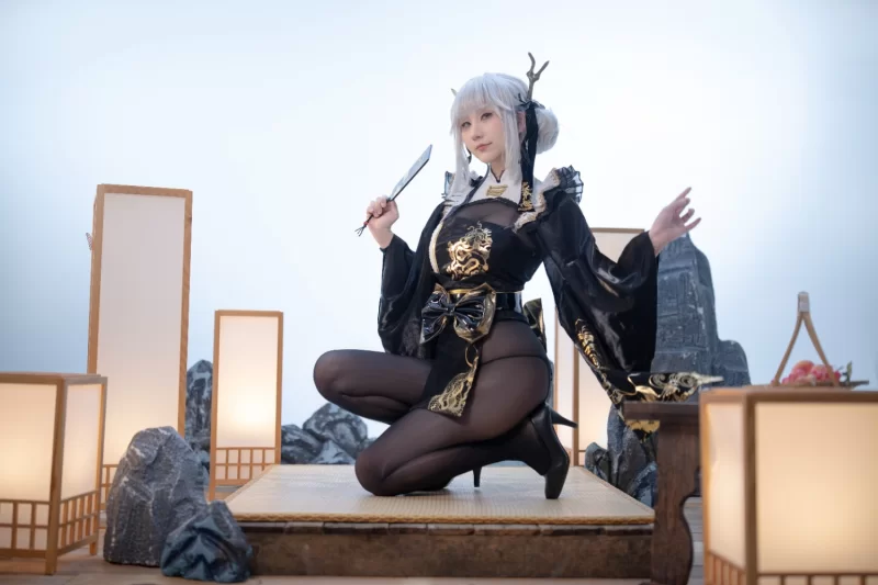 Cosplay 梓猫AzuNyan-舰长图-Nikke-布兰儿白兔【21P+76M】
