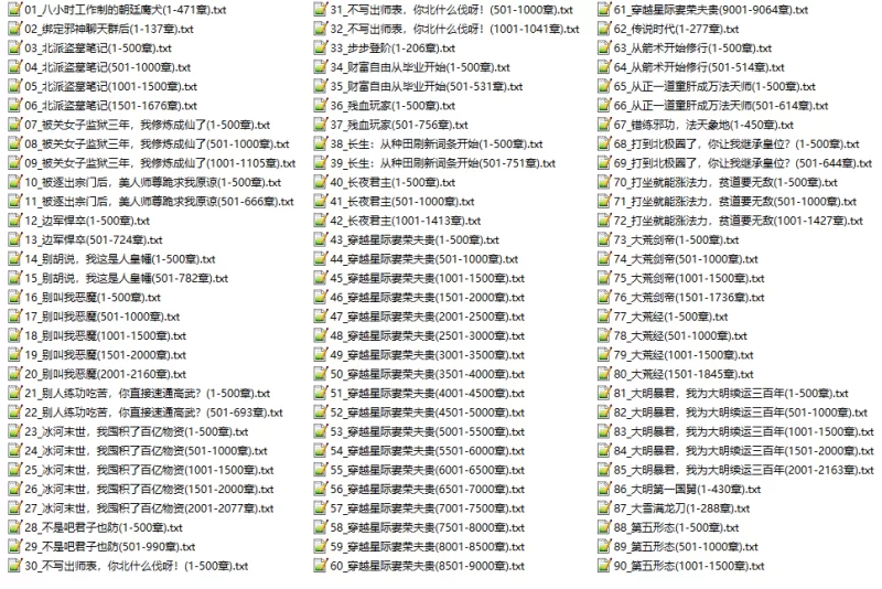 合集 [正经小说]2025-7-10起点小说集整理200部+连载高热度小说集【+2.57G】