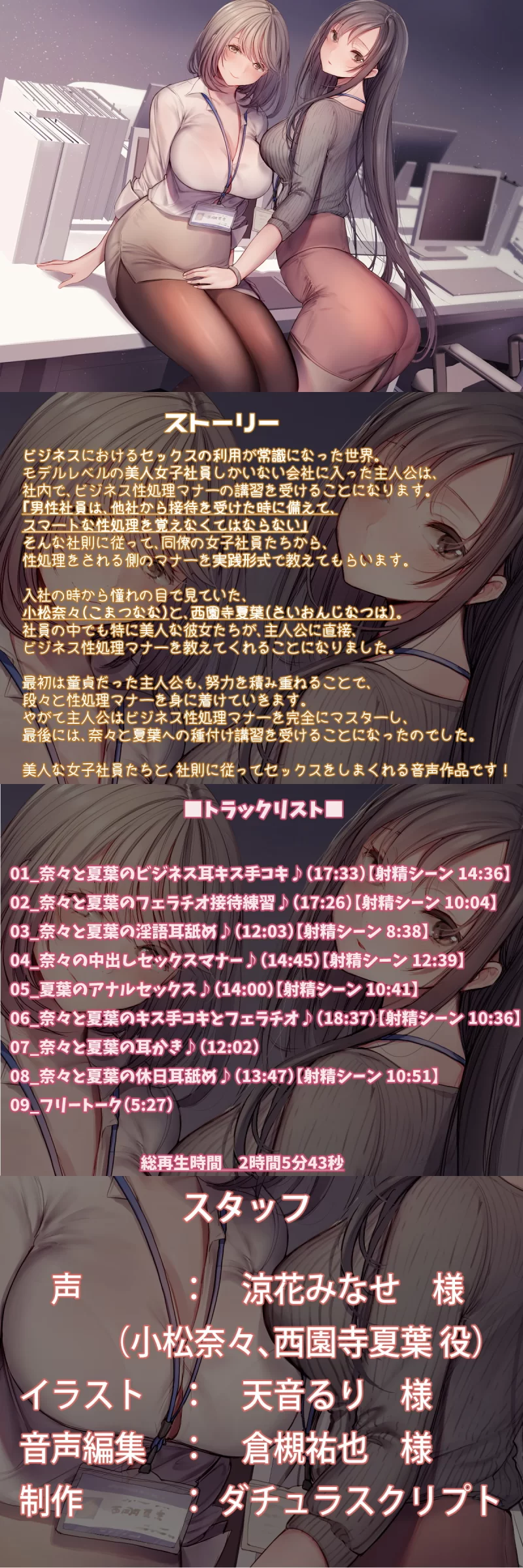 ASMR [简体中文版]让美女员工们教自己商务性处理礼仪的故事【9V+4.32G】